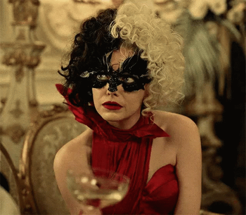 Stylish Cruella Masked Smile GIF