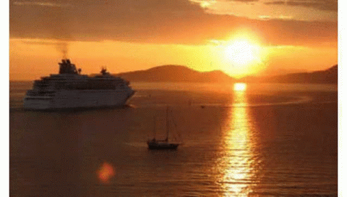 Cruise Ship at Sunset