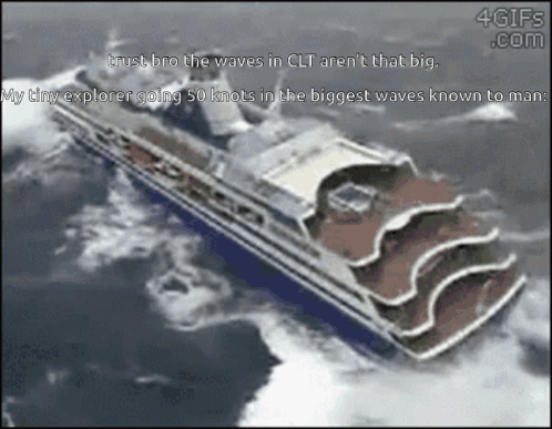 Cruise Ship in Ocean Trust Bro Waves Not Big