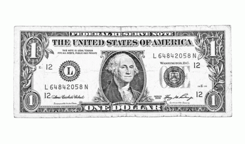 Crumpled 1 Dollar Bill GIF