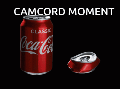 Crushed Coca-Cola Can Next To Full Can GIF