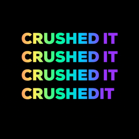 Crushing It Crushed It Neon Color GIF