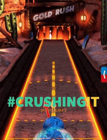 Crushing It Gold Rush Bowling Clash GIF