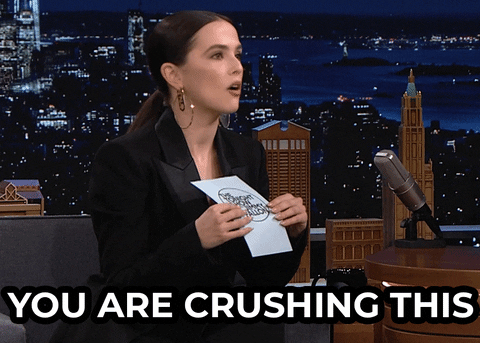 Crushing It Zoet Deutch Jimmy Fallon GIF