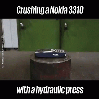 Crushing Old Nokia Cellphone GIF