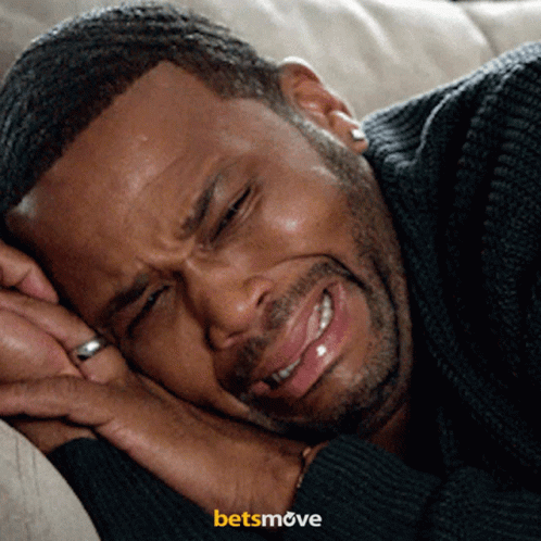Guy Sad Cry Laying Down GIF