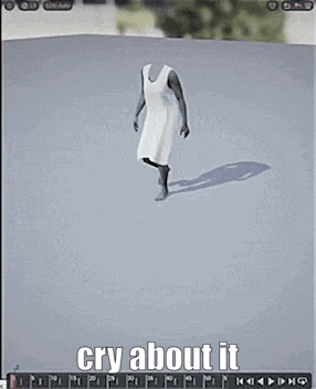 Cry About It Woman In White Dress Walking GIF