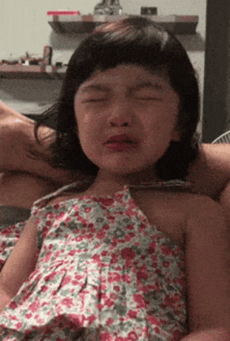 Crybaby Girl Wiping Her Tears GIF