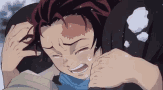 Crying Anime Demon Slayer Tanjiro GIF