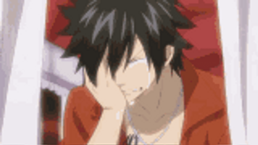 Crying Anime Fairy Tail Gray GIF