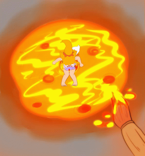 Crying Anime Girl Fell On Lava GIF