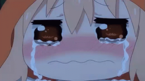 Crying Anime Girl with Tears
