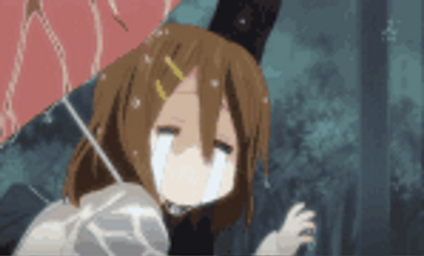 Crying Anime K-on Rain GIF