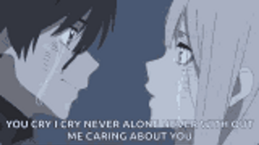Crying Anime Love Couple GIF