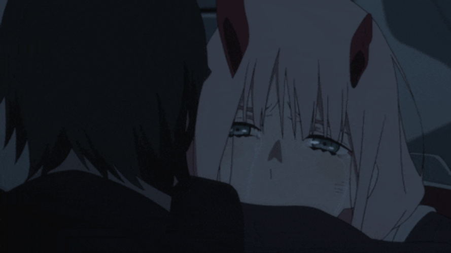 Crying Anime Zero Two GIF