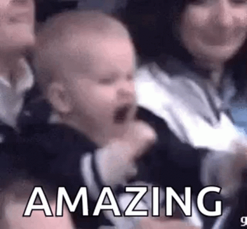 Crying Baby in Crowd with Amazing