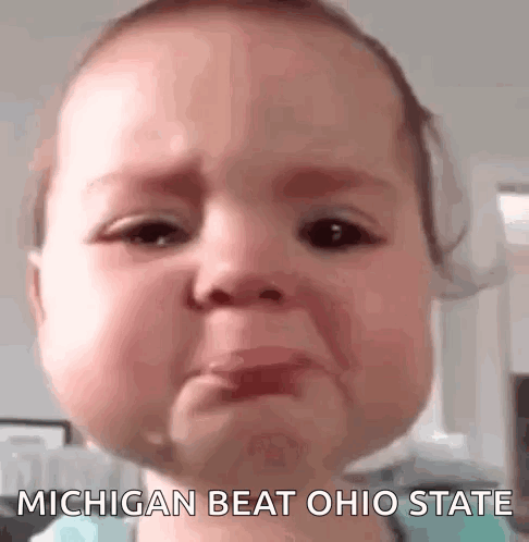 Crying Baby Michigan Beat Ohio State GIF