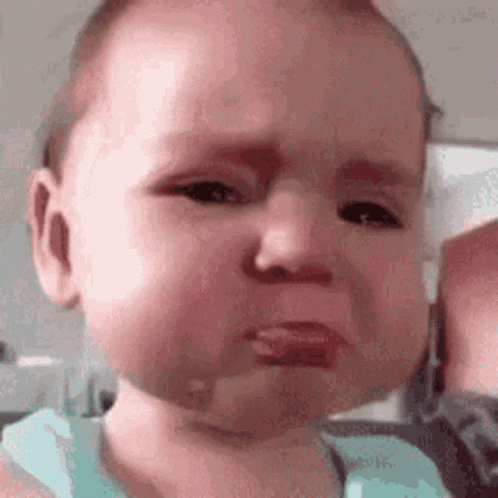 Crying Baby with Funny Face