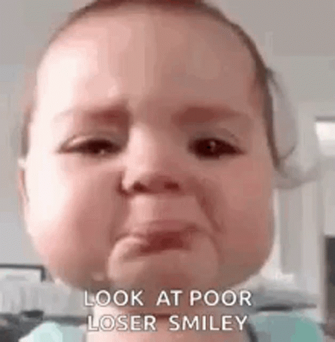 Crying Baby with Funny Face Tears