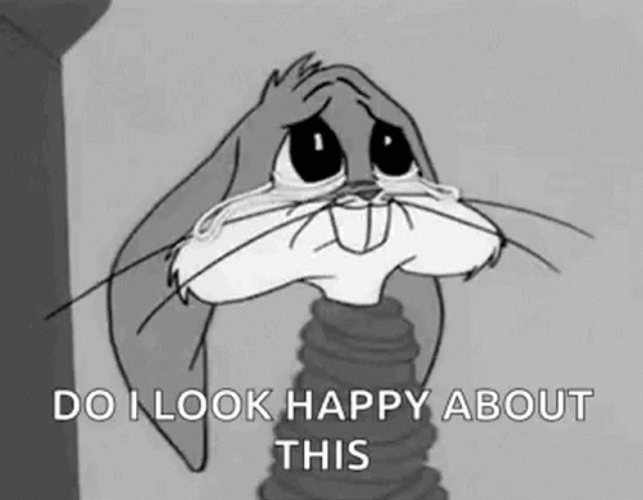 Crying Bugs Bunny No  GIF