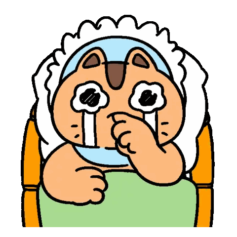 Crying Cartoon Squirrel Covering Nose