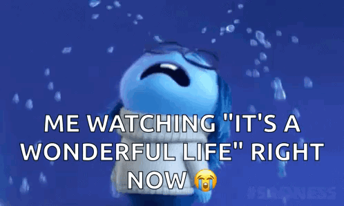 Crying Cartoon Watching Its a Wonderful Life