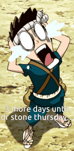 Crying Cartoon With 3 More Days Until First Stone Thursday