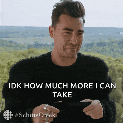 Crying Dan Levy GIF