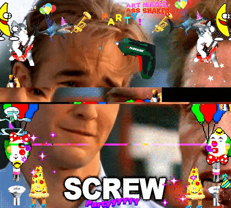 Crying Dawson Leery Arnold Schwarzenegger Glitchy Mash Up GIF