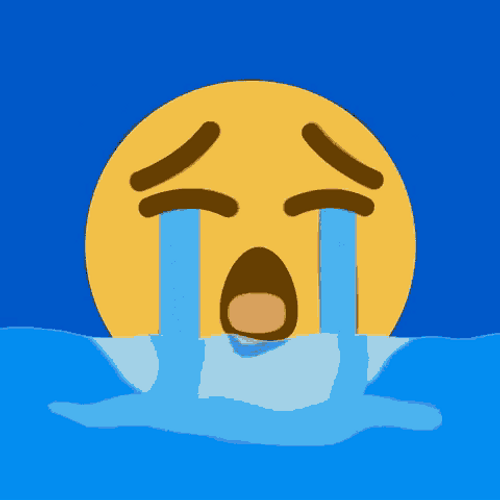 Crying Emoji Drowning In Tears GIF
