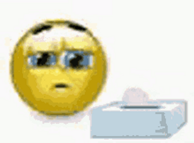 Crying Emoji Getting Tissue GIF