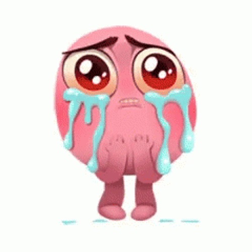 Crying Emoji In Pink GIF