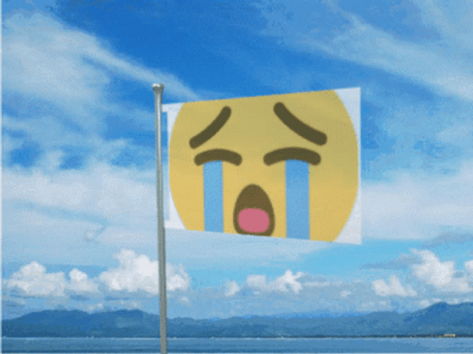 Crying Emoji In The Flag GIF