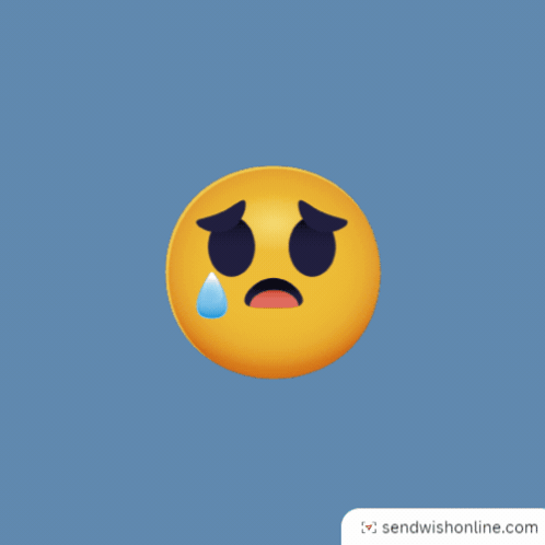 Crying Emoji With Tears On Red Background GIF