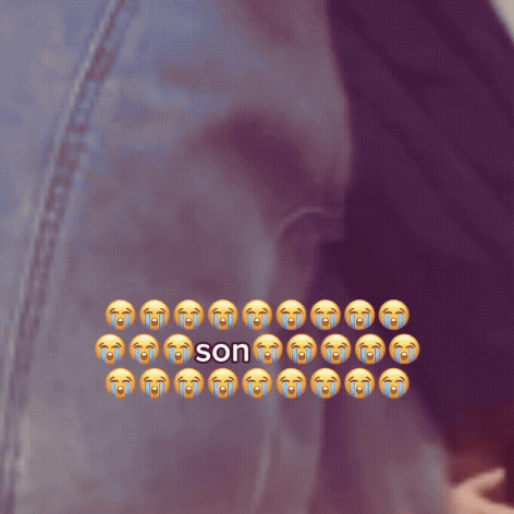 Crying Faces With Son Text