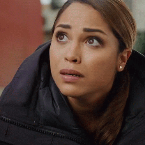 Crying Gabriela Dawson Startled Reaction GIF