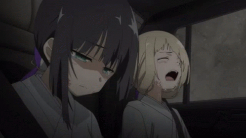 Crying Inside The Car Anime GIF