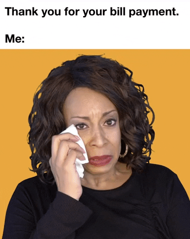 Crying Lady Run Out Of Budget GIF