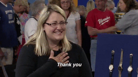 Crying Lady Thank You Very Much GIF