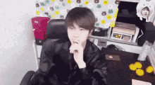 Crying Laughing Kim Seok-jin Bangtan Boys GIF