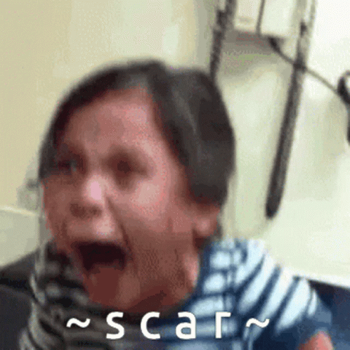 Crying Little Girl Saying Scar GIF