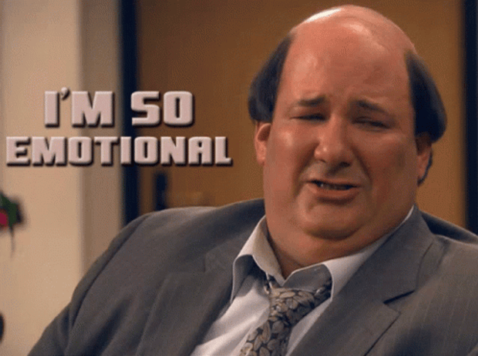 Crying Man I'm So Emotional Kevin The Office GIF