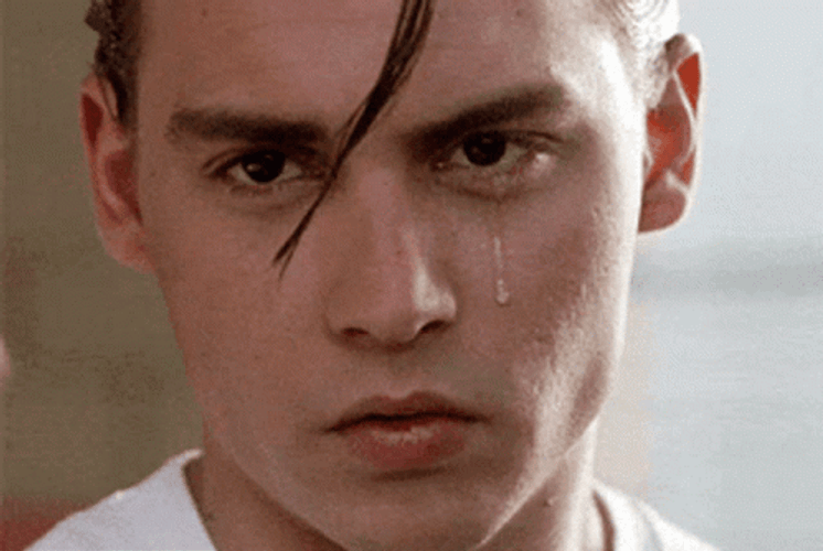 Crying Man Johnny Depp Young Tears GIF