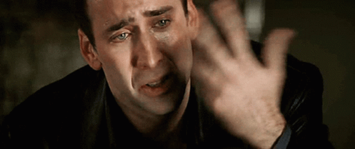 Crying Man Nicholas Cage Sad GIF