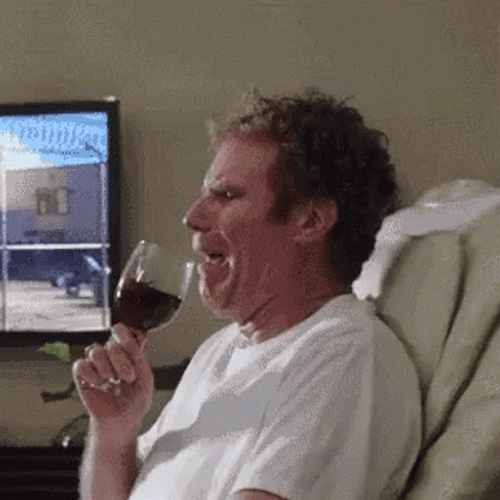 Crying Man Will Ferrell Wine Spill GIF