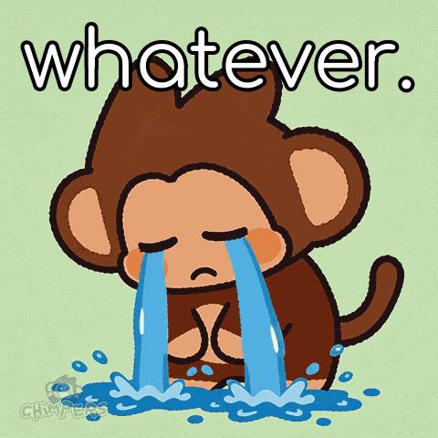 Crying Monkey Saying Whatever
