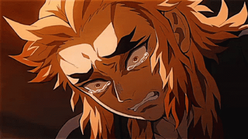 Crying Over Rengoku Death GIF