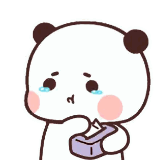 Crying Panda Holding Tissues