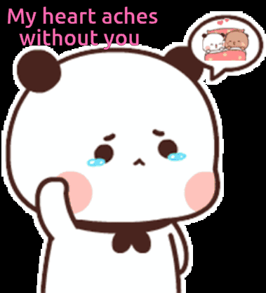 Crying Panda With Heartache