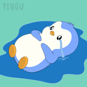 Crying Penguin in Water